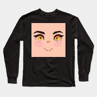 Cute witcher face Long Sleeve T-Shirt